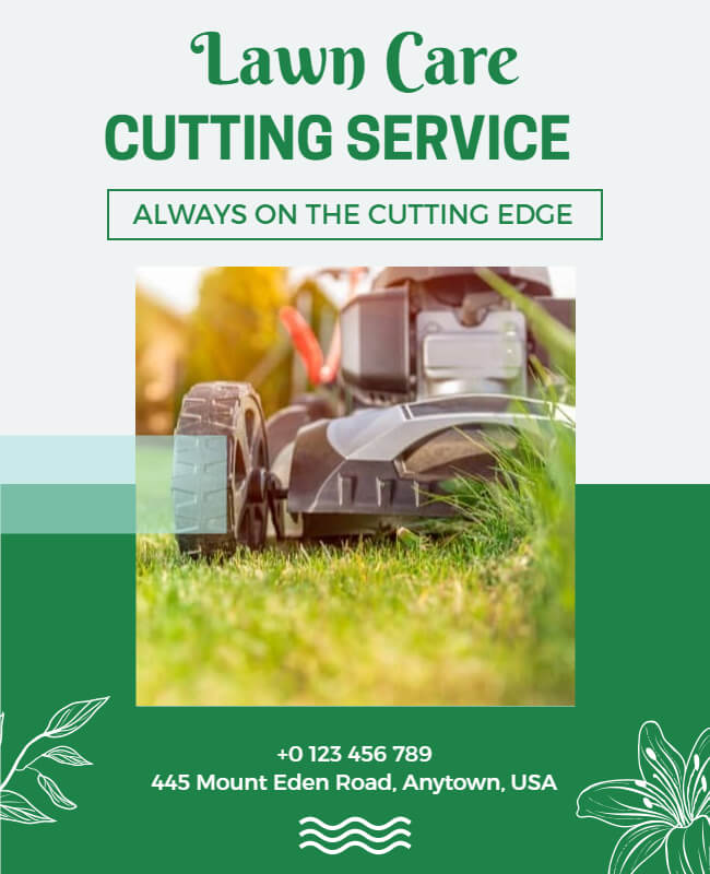 Floral Lawn Care Cutting Flyer