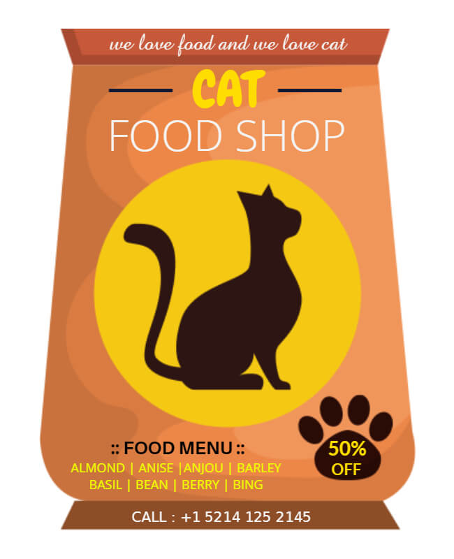 Food Shop Animal Flyer Template