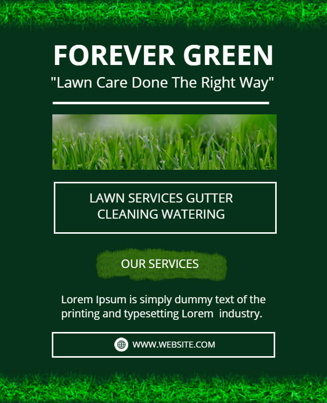 Forever Green Lawn Care Flyer