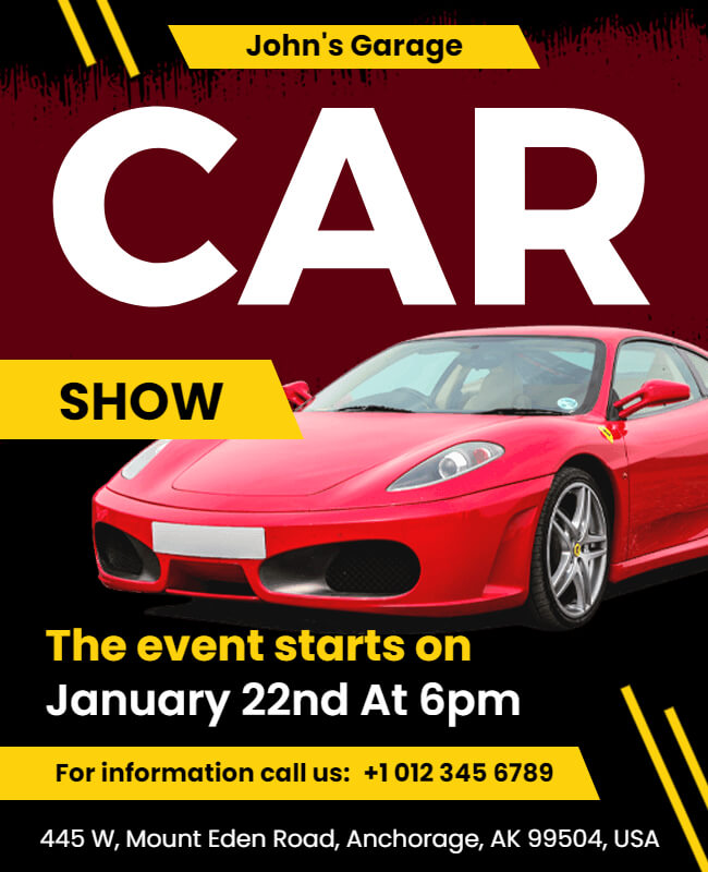 Garage Car Show Flyer