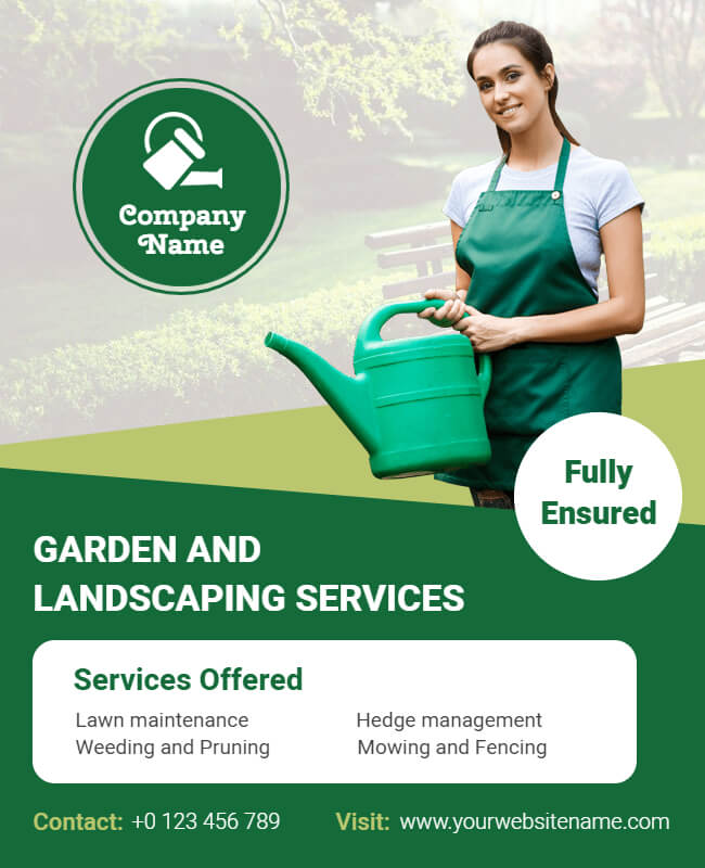 Garden and Landscaping Flyer Template