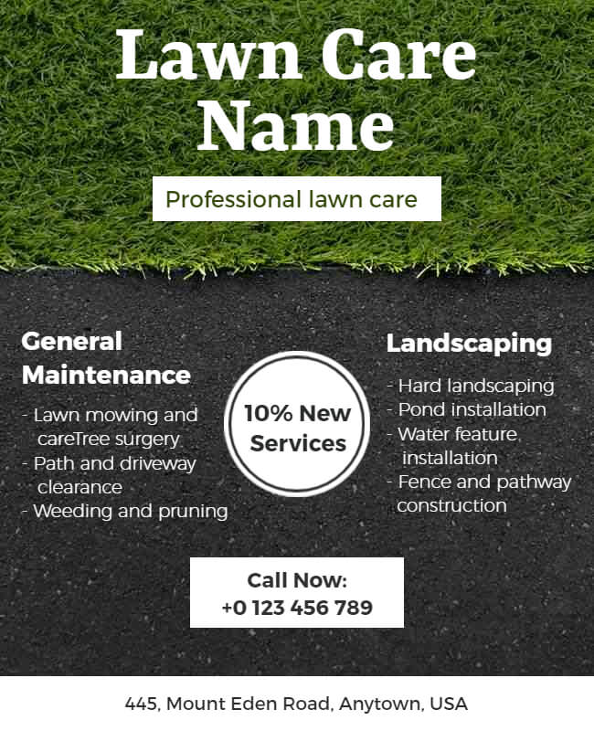 General Maintenance Lawn Care Flyer