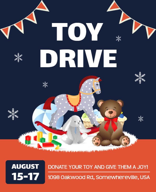 Gifting Smiles Toy Drive Flyer Template