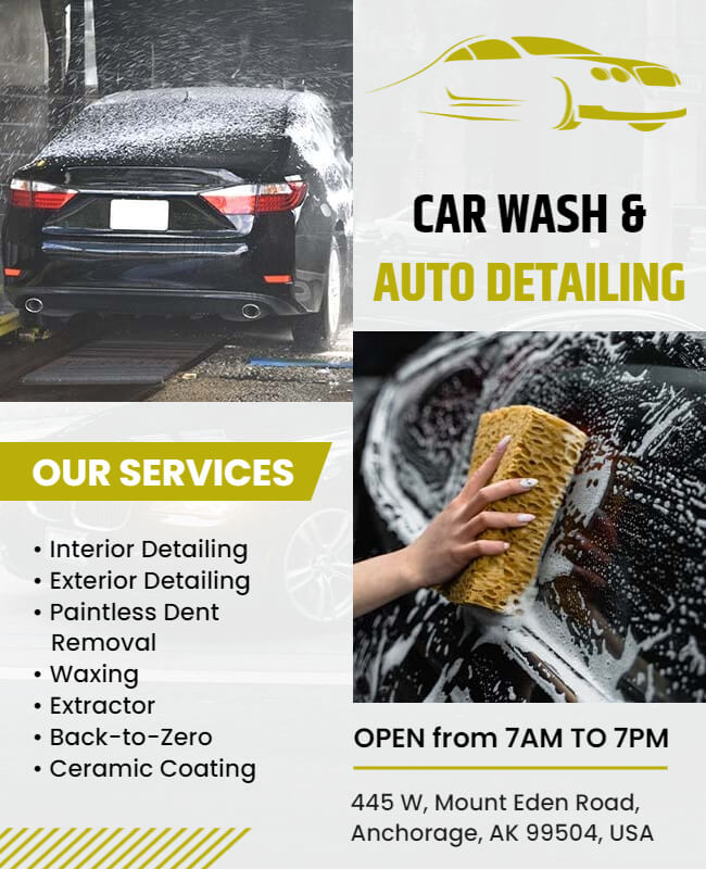 Gleam Crafted Car Detailing Flyer