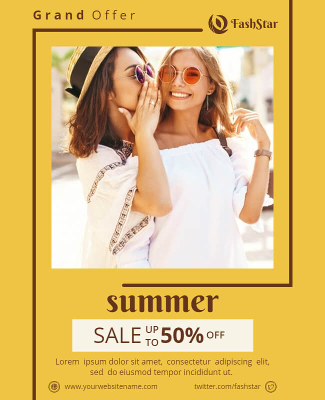Grand Summer Sale Promotional Flyer