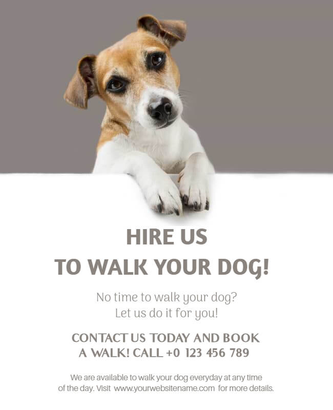 Gray Pet Flyer Template