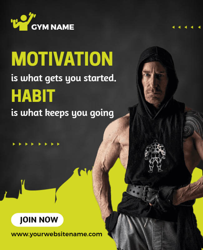 Workout Motivation Flyer Template
