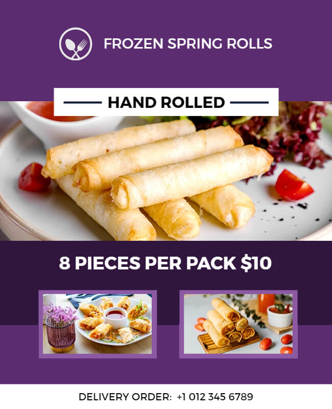 Hand Rolled Food Flyer Template