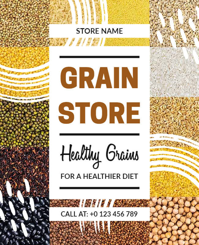 Healthy Grain Store Flyer Template