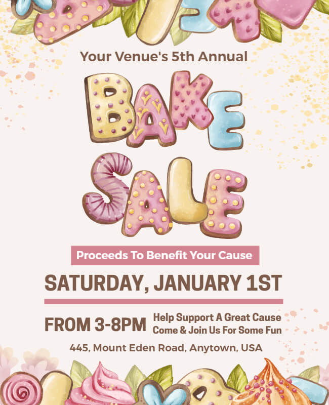 Heavenly Home Bakes Sale Flyer