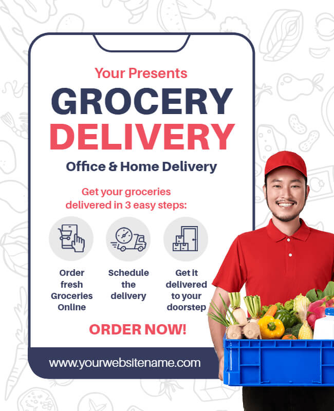 Home Delivery Grocery Flyer Template