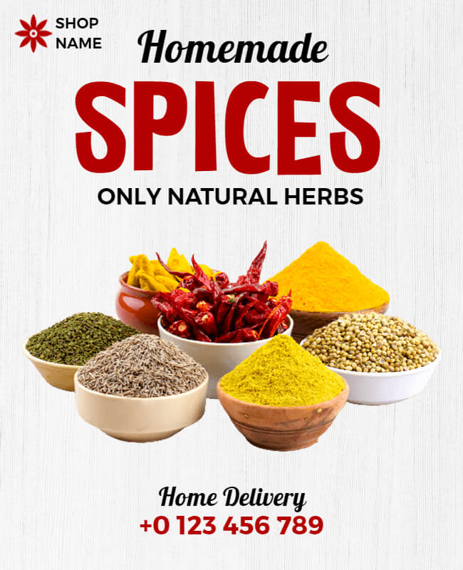 Homemade Spices Flyer Template