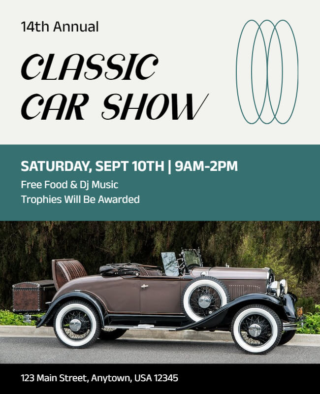 Iconic Car Show Flyer