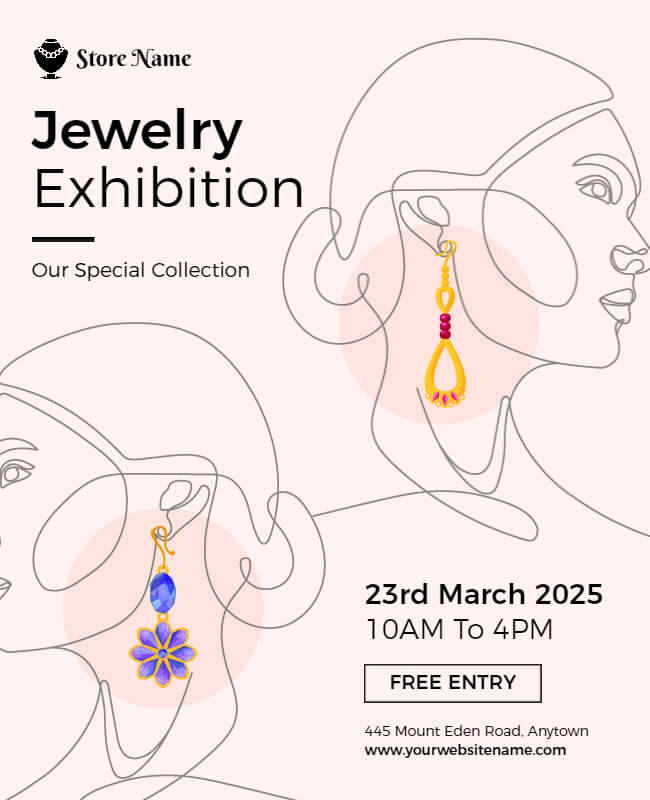 Jewelry Exhibition Flyer Template