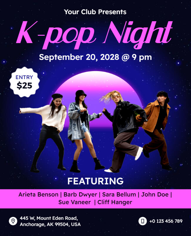K-Pop Night Flyer Template