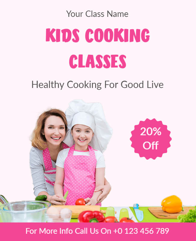 Kids Cooking Class Flyer