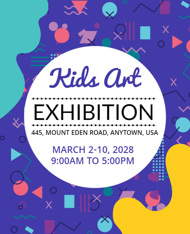 Kids Exhibition Flyer Template