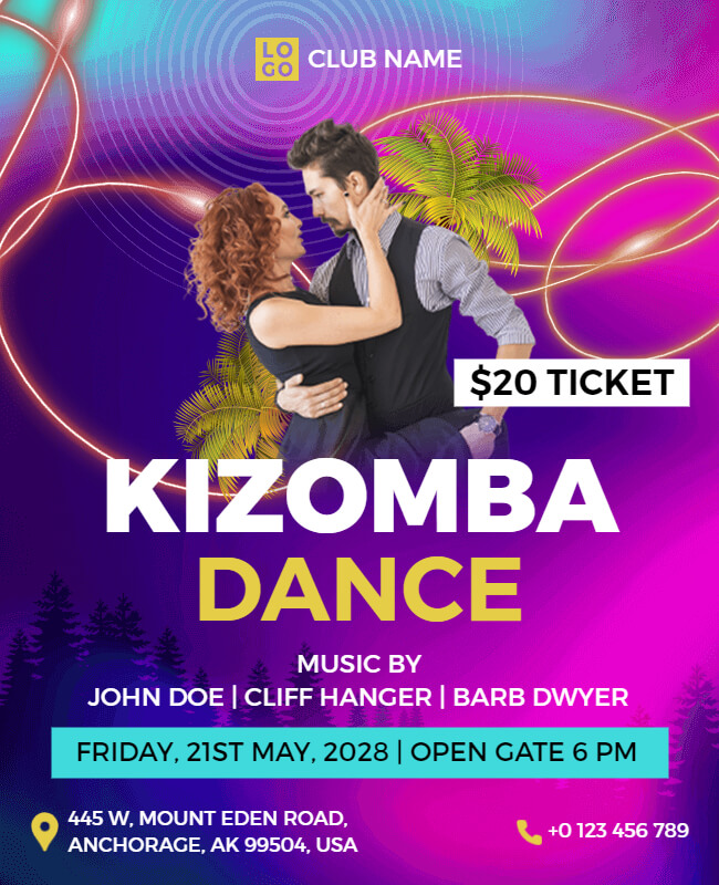 Kizomba Dance Flyer Template