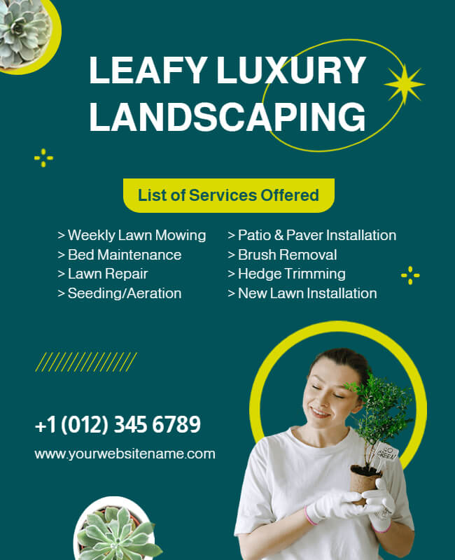 Leafy Luxury Landscaping Flyer