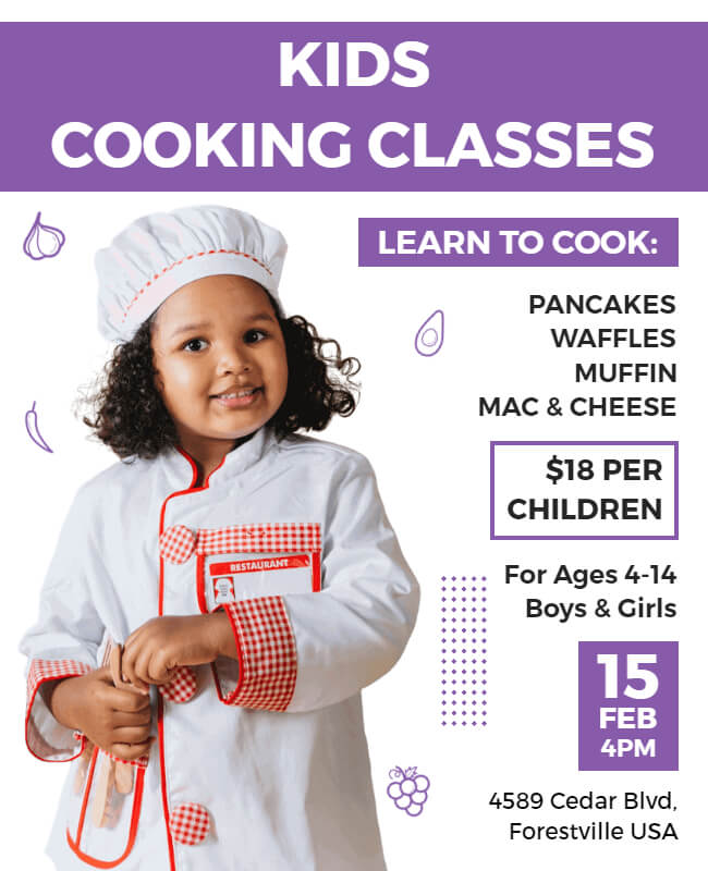 Learn To Cook Flyer