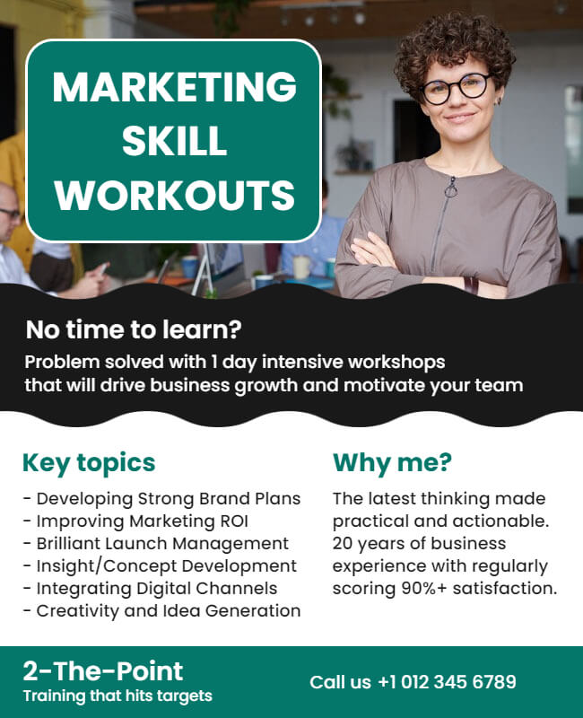 Marketing Skill Workout Flyer Template