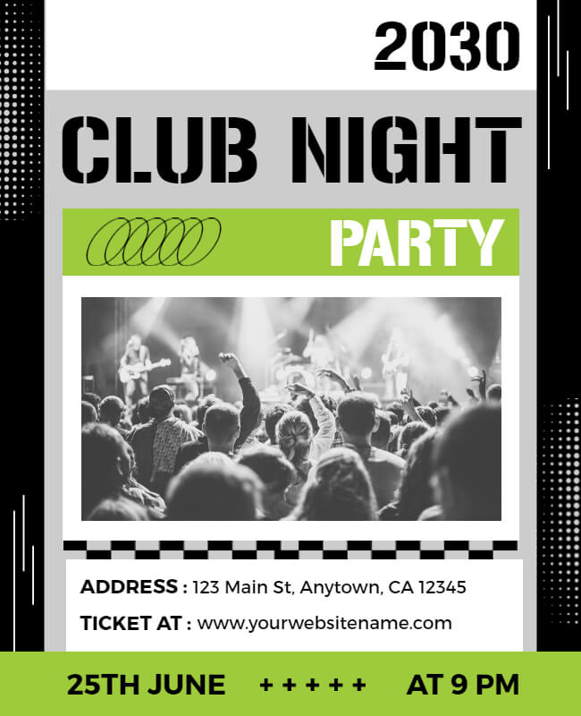 Midnight Mirage Club Party Flyer