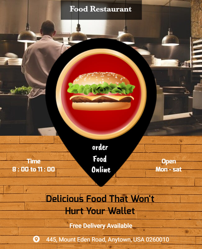 Modern Online Order Burger Flyer