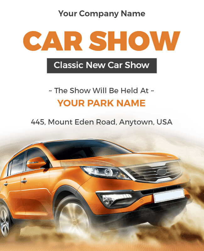 New Car Show Flyer Template