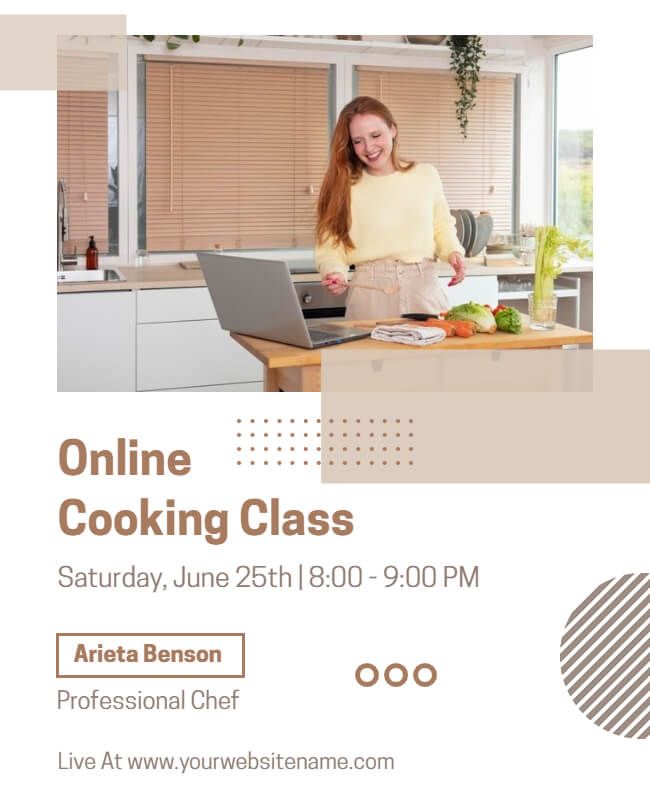 Online Cooking Class Flyer