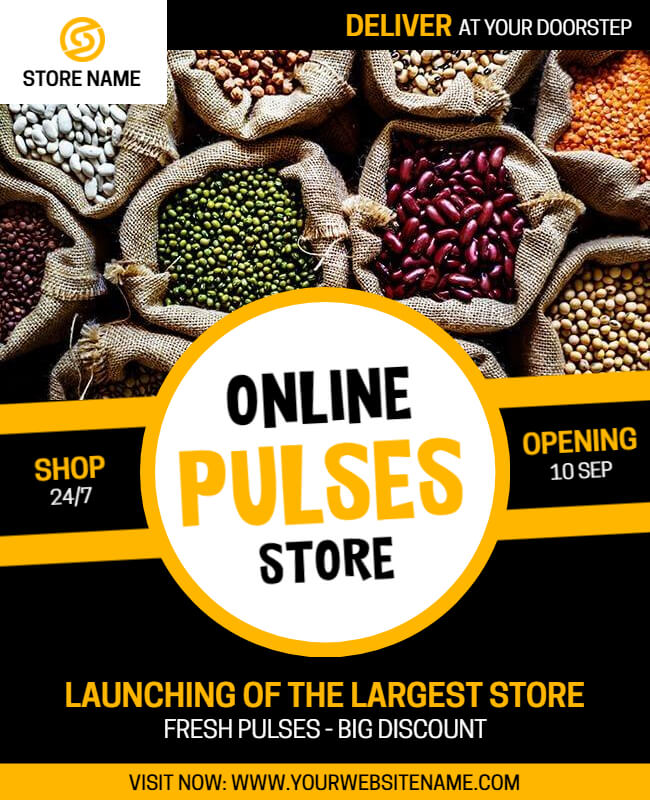Online Grocery Store Flyer Template