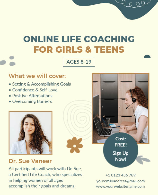 Online Life Coaching Flyer