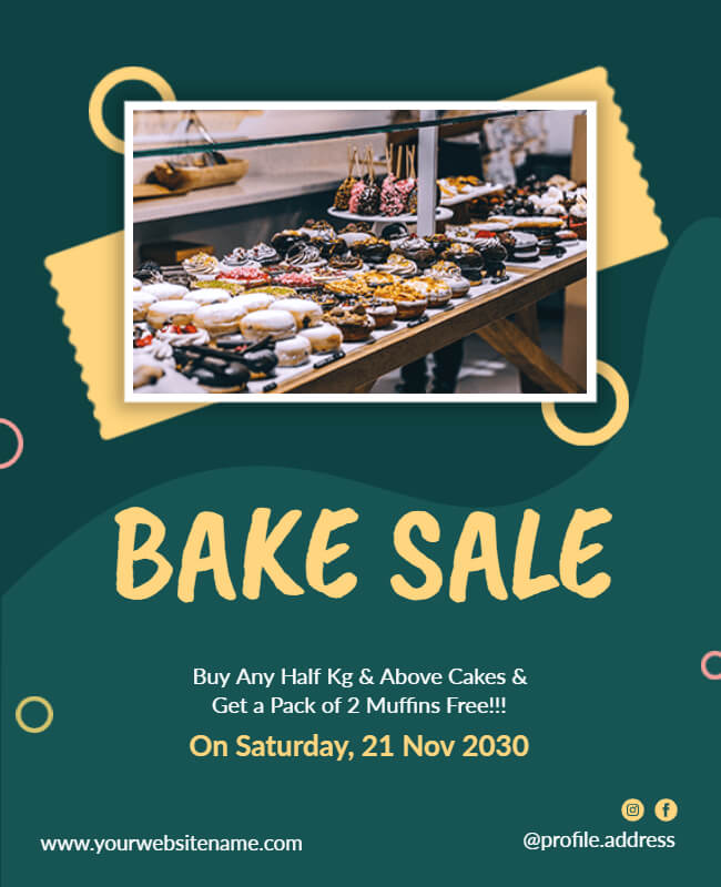 Oven Fresh Bake Sale Flyer