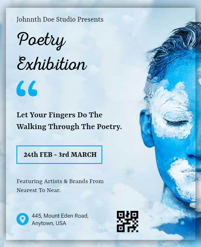Poetry Exhibition Flyer Template