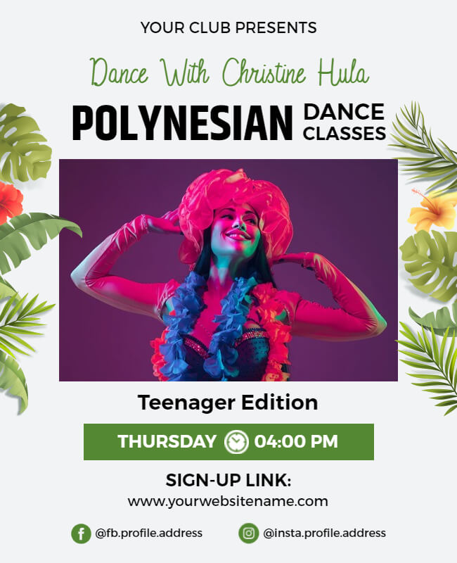 Polynesian Dance Classes Flyer