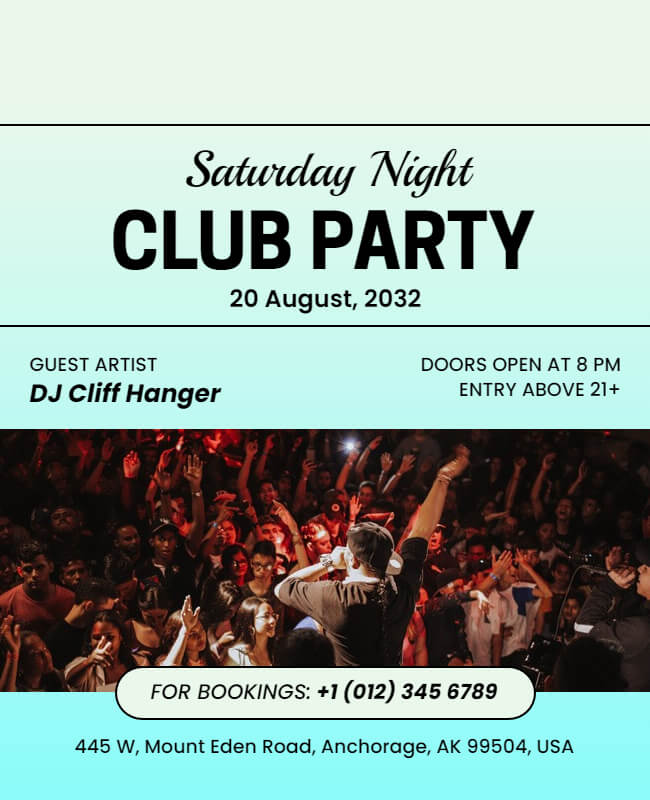 Radiant Revelry Club Party Flyer