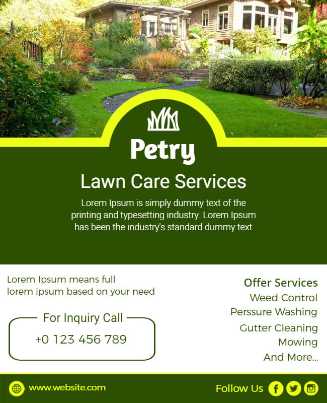 Realistic Lawn Care Services Flyer
