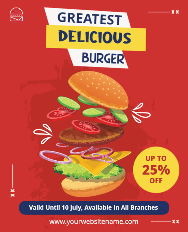 Red Delicious Burger Flyer