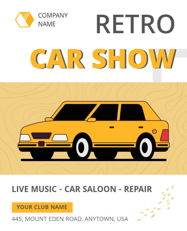 Retro Car Show Flyer Template