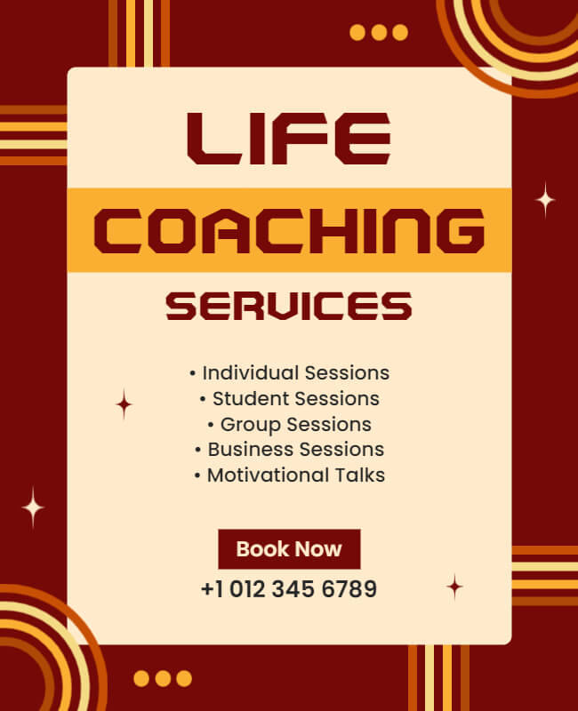 Retro Groovy Life Coaching Service Flyer