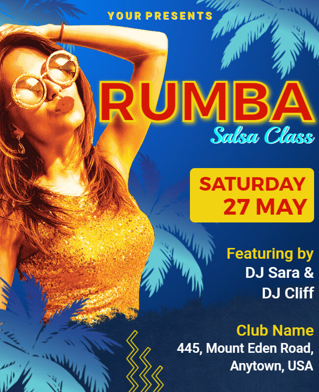 Rumba Salsa Dance Flyer Template