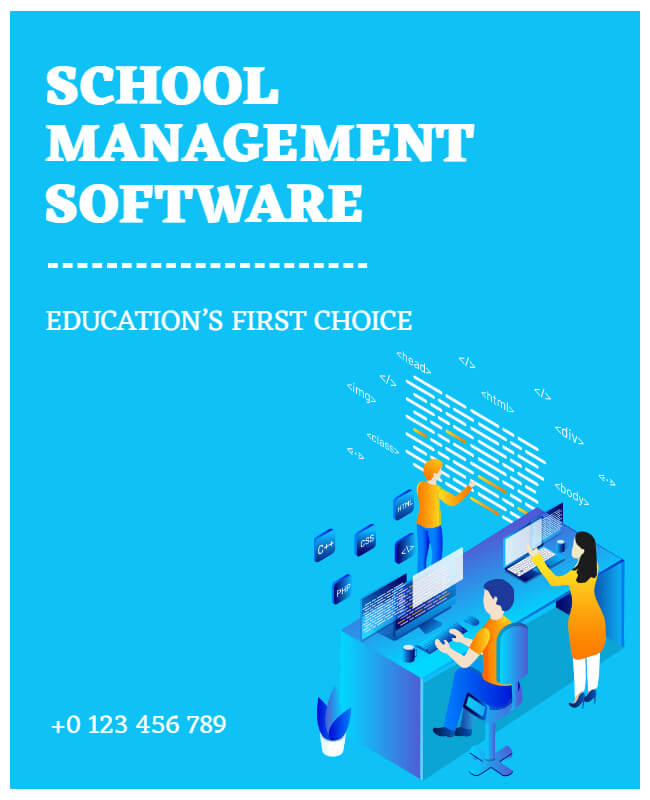 School Management Software Flyer