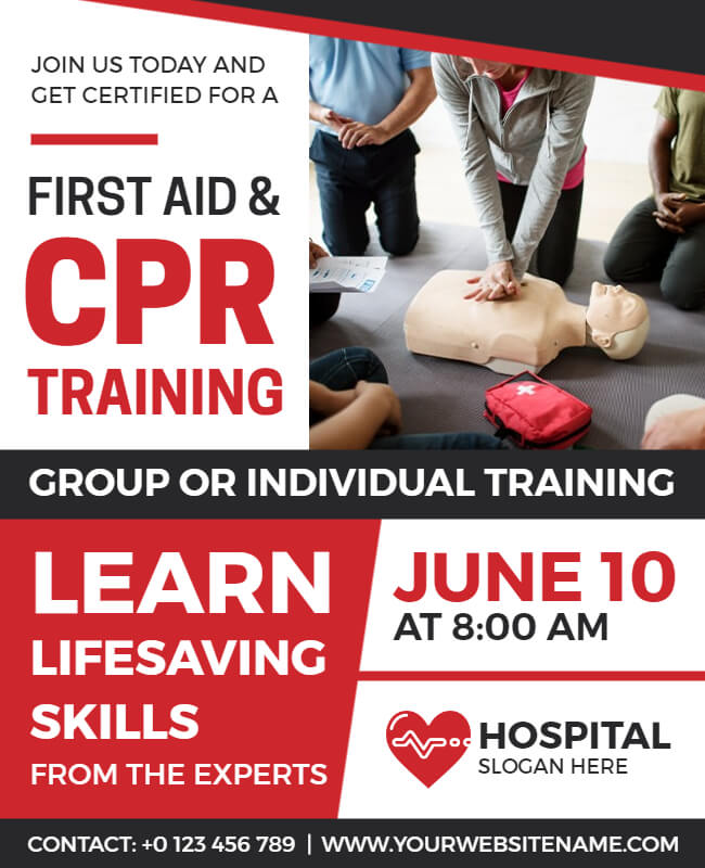 Shark CPR Training Flyer Template