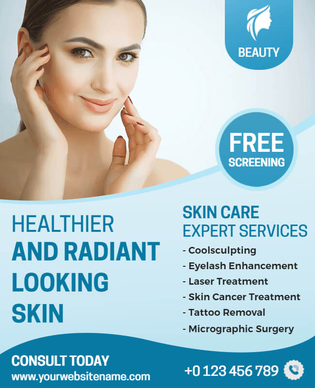 Skin Care Flyer Template