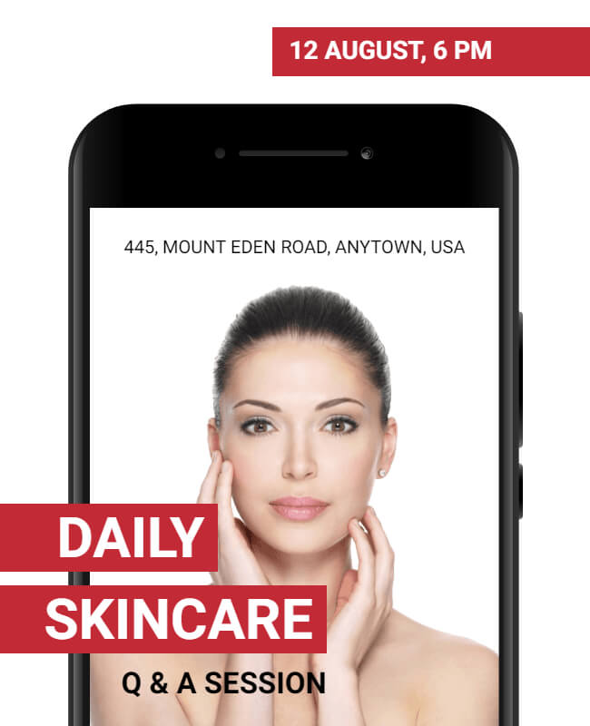 Skincare Webinar Flyer Template