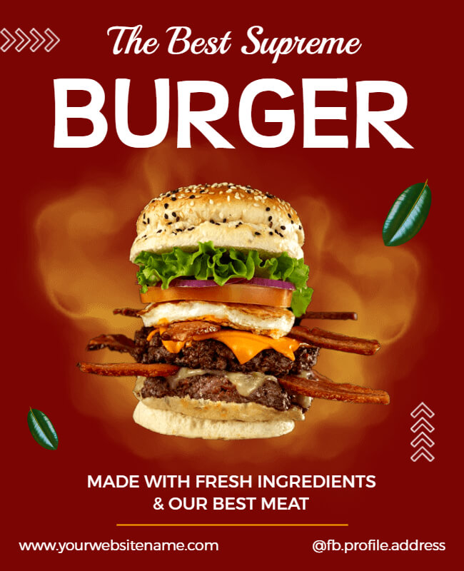 Smoke Supreme Burger Flyer