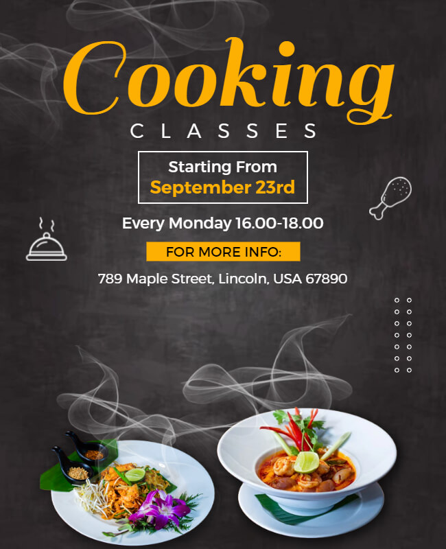 Smoky Cooking Classes Flyer