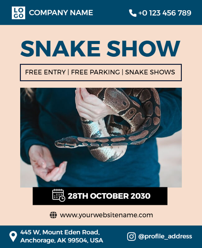 Snake Show Flyer Template