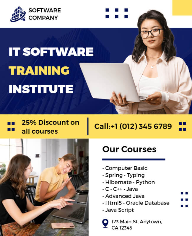 Software Institute Flyer Template