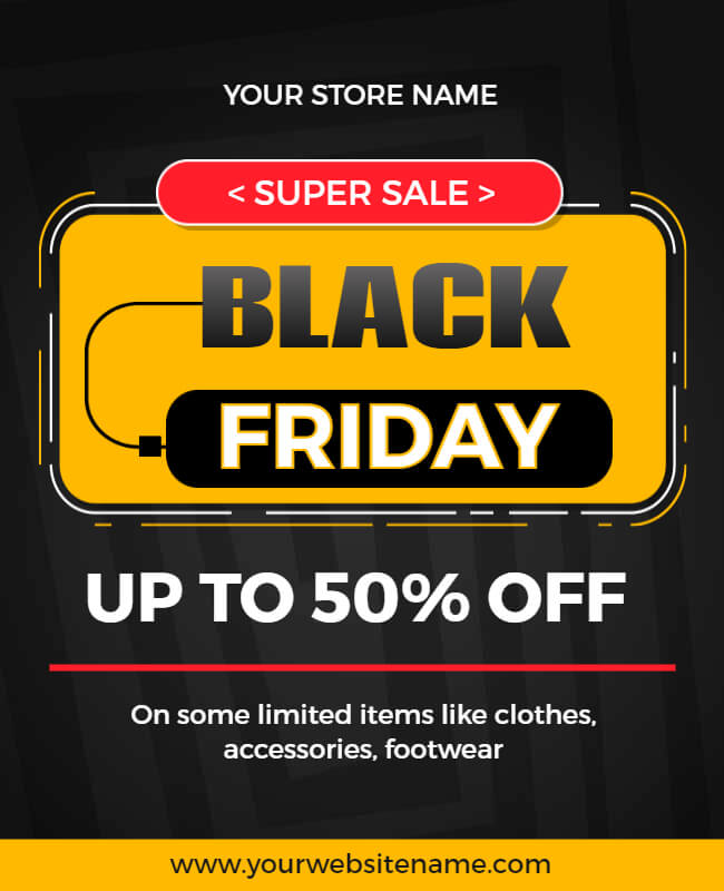 Super Sale Black Friday Flyer