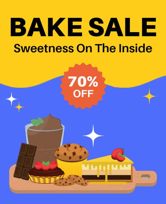 Sweets Bake Sale Flyer Template